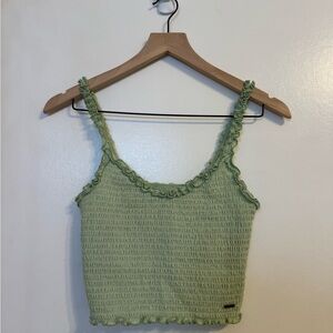 Hollister Light Green Smocked Camisole